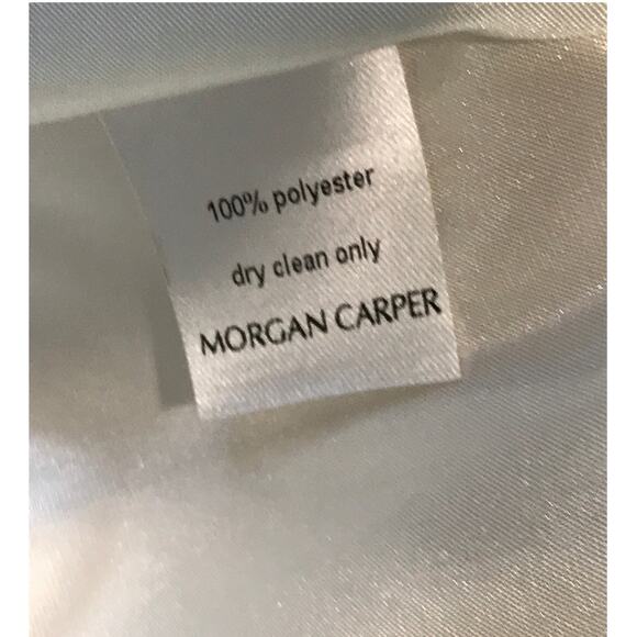 Morgan Carper Ivory Sleeveless Asymmetrical Side Ruffle Shift Dress Size 4 - Picture 12 of 13